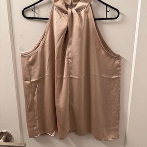 Elegant Women's Tan Halter Top